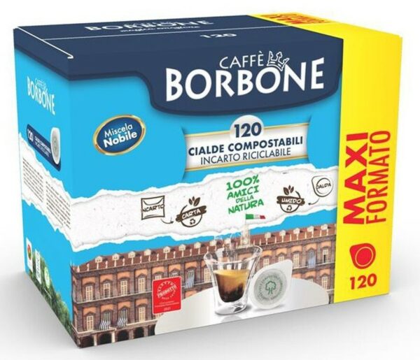 BORBONE BOX CIALDE 44MM MISCELA NOBILE (BLU) 120PZ