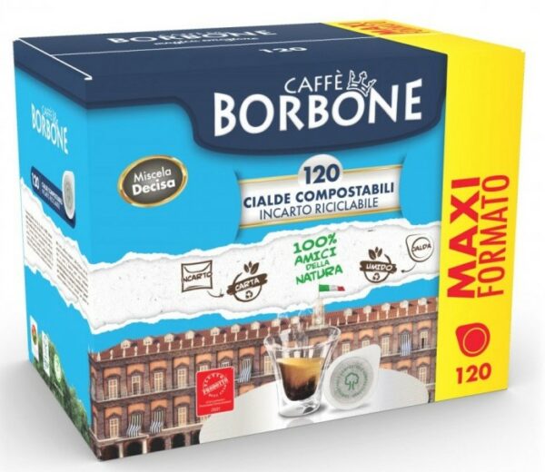 BORBONE BOX CIALDE 44MM MISCELA DECISA NERA 120PZ