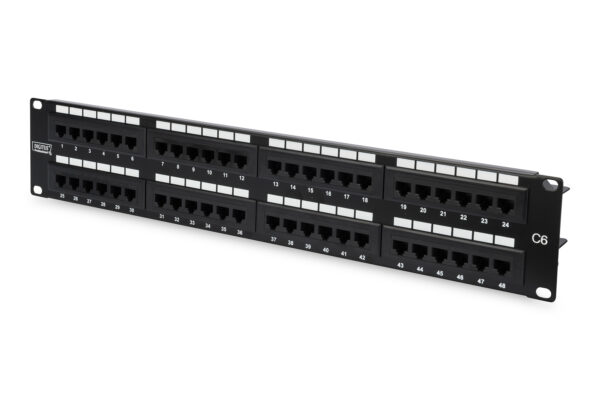PATCH PANEL 48 PORTE NON SCHERMATO UTP CAT6 8 POLI RACK 19 2 UNIT?