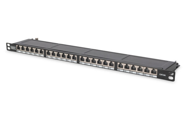 PATCH PANEL 24 PORTE SCHERMATO CAT6 0,5 UNIT? RACK 19