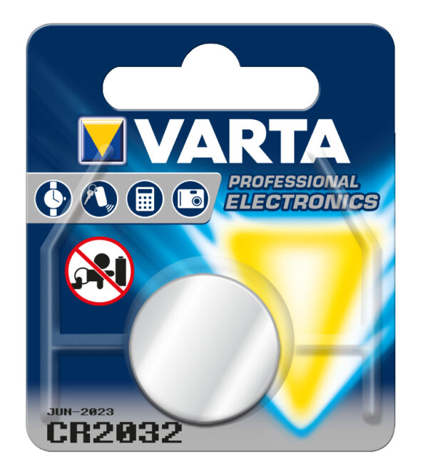 BATTERIA CR2032 LITIO 3V BOTTONE CONF.BLISTER 1PZ VARTA