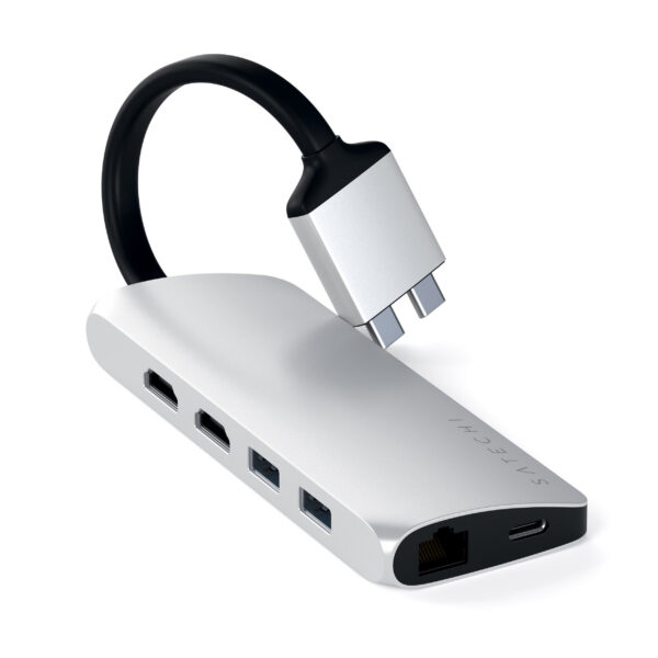 ADATTATORE 4K DUAL MULTIMEDIA SILVE SATECHI