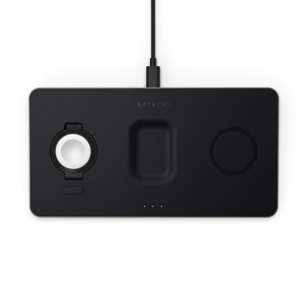 STAND TRIO WIRELESS CHARGING PAD BK WATCH IPHONE AIRPODS