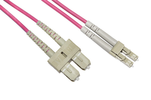 CAVO FIBRA OTTICA 1 MT LC/SC MULTIMODALE DUPLEX 50/125 OM4