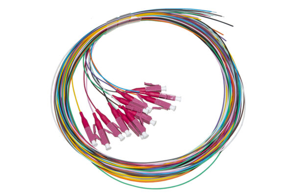 PIGTAIL FIBRA OTTICA OM4 LC 2MT SIMPLEX CONFEZIONE 12PZ COLORATI