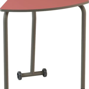 TAVOLO MIRA ROSSO PIANO RIB 60? CON RUOTE POSTERIORI 92,1X62,3X76