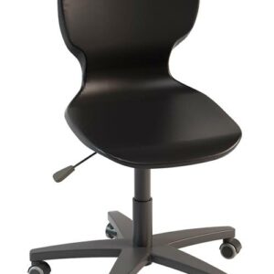 SEDIA GIREV NERO BASE IN ACC. 5 RAZZE ELEV GAS 43/55H