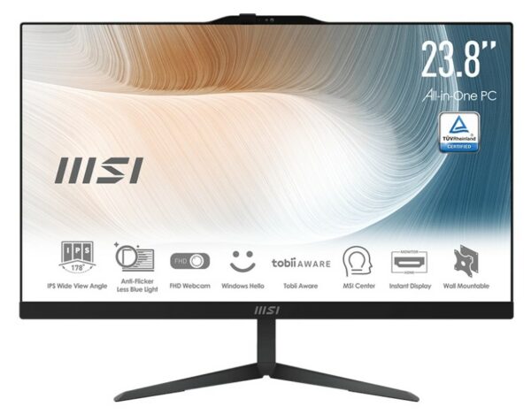 AIO 23,8 I5 8GB 512GB W11P EDU BLK I5-1235U IPS NO TCH NO ODD BLACK