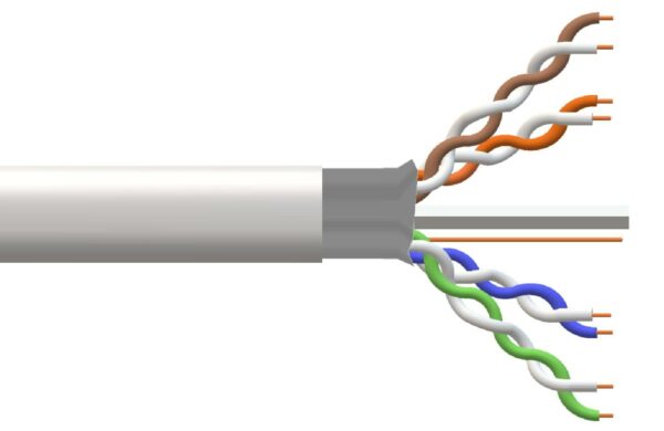 BOBINA RETE FTP CAT6 305MT CCA SL SCATOLA ANNERITA E DANNEGGIATA