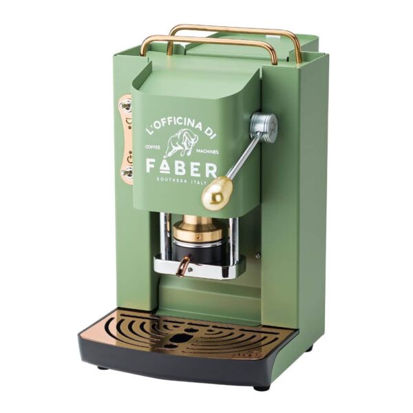 MACCHINA PER CIALDE FABER PRO DLX VERDE PRESSACIALTE OTTONE ESE44