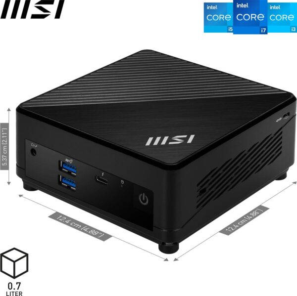 PC MSI CUBI 5 I7-1255U NO HD/RAM M.2+2,5 4U3 DP/H USBC BT WIFI