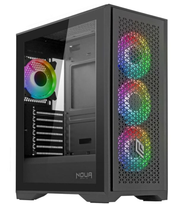 CASE MID-TOWER NO PSU UTOPIA F502BK 1U3 2U2 4*FANARGB VETRO BK