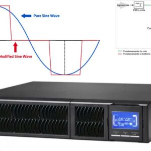 UPS 2 KVA TOWER/RACK ONLINE SERIES 8*IEC+RS232+EPO LCD CSB ADJ