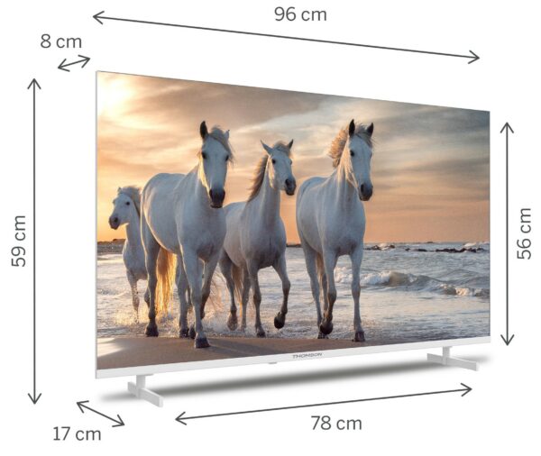 TV 43 THOMSON 4K FRAMELESS SMART T2/C2S2 ANDROID 11 UHD WHITE