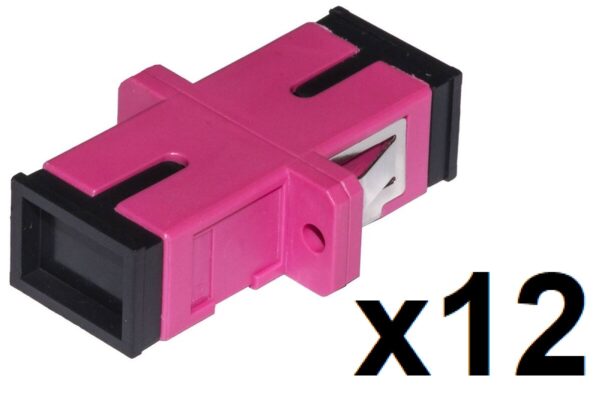 ADATTATORE FIBRA OTTICA SC/SC MULTIMODE SIMPLEX OM4 UPC CONF.12PZ