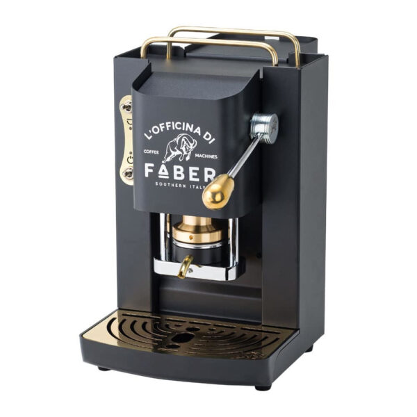 MACCHINA PER CIALDE FABER PRO DELUX NERO PRESSACIALDE OTTONE ESE44