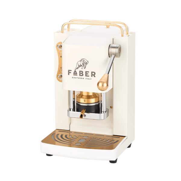MACCHINA PER CIALDE FABER MINI DLX BIANCO PRESSACIALDE OTTONE ESE44