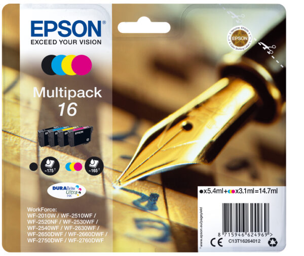 INK EPSON WF2010 PACK BK/C/M/Y WORKFORCE WF2010 14,7ML