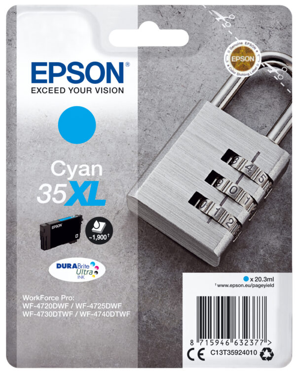 INK EPSON N.35 CIANO PER WORKFORCE PRO WF 4720DWF
