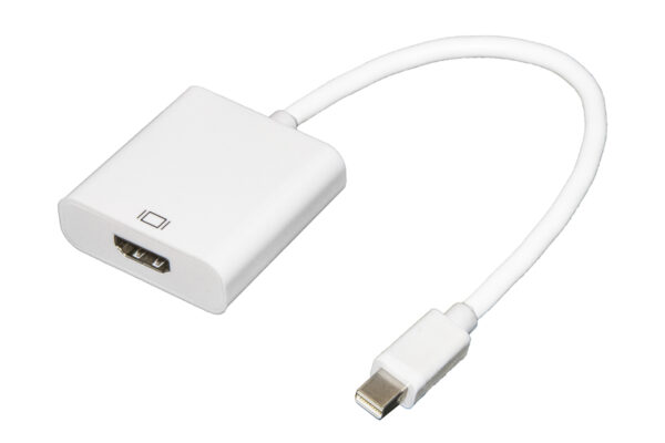 ADATTATORE MINI DISPLAYPORT-HDMI M/F CON CAVO 0,15CM BIANCO