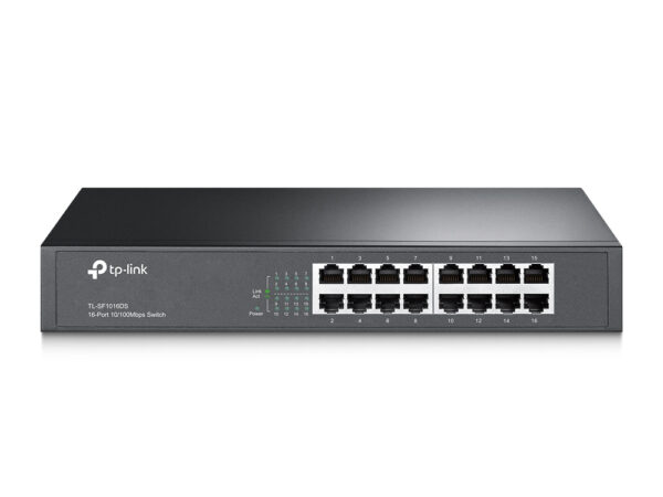 SWITCH 16P 10/100MBPS TP-LINK RACK MOUNTABLE 131U STEEL CASE
