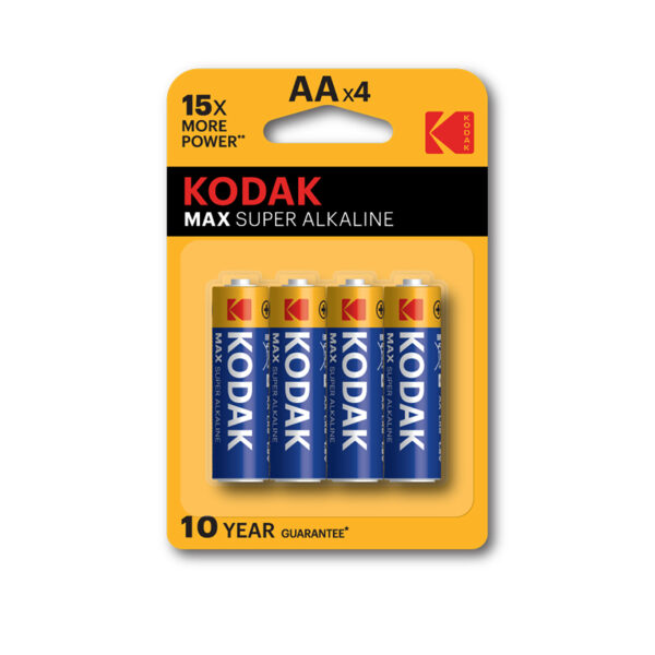 BATTERIA AA 1,5V LR6 KODAK MAX ALCALINE 4PZ