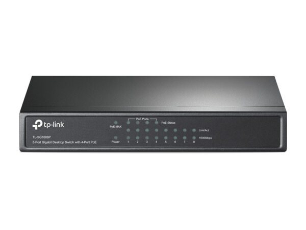 SWITCH 8P GIGABIT DI CUI 4P POE TPL INK DESKTOP RJ45 53W