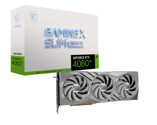 VGA MSI RTX 4060 TI GMG XSLIM WH 16 16GB DDR6 128BIT HDMI/3*DP 165W