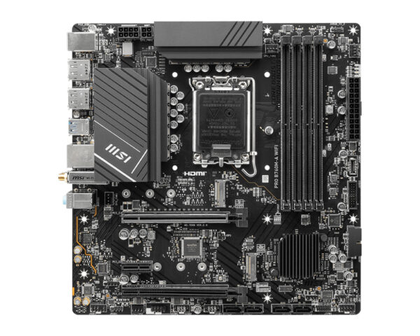 MB MSI PRO B760M-A WIFI DDR5 S1700 4D5 2M.2 4S3 U3.2 GBL H/D MATX
