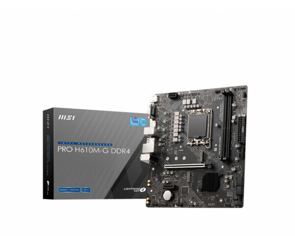 MB MSI PRO H610M-G DDR5 ST1700 MATX 2D5 1M.2 4S3 1HDMI 1DP 1VGA 1PCIE