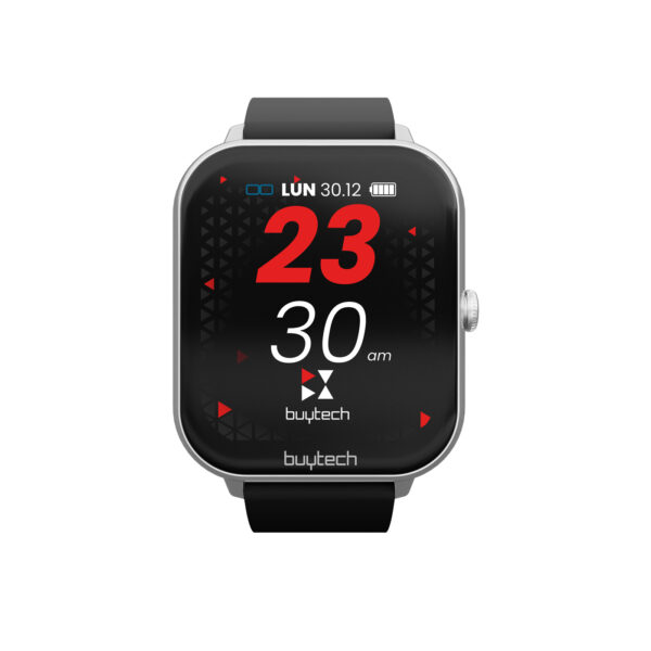SMARTWATCH BUYTECH 1,83COLOR WATER PROOF SILVER SILICON
